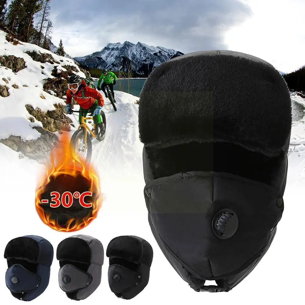 

1pc Thick Bomber Hat Unisex Breathable Detachable Men Cold Warm Headwear Caps Ski Hats Women Winter R1g0