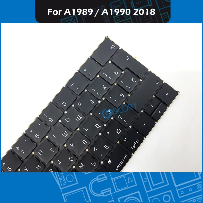 Новая сменная Клавиатура для ноутбука Русская раскладка для Macbook Pro retina 1" 15" A1989 A1990 русская клавиатура