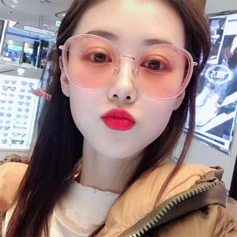 Женские и мужские круглые солнцезащитные очки яркие оттенки многоцветные линзы