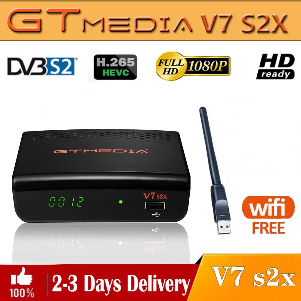 DVB S/S2 Gtmedia V7 S2X цифра спутниковый телевизионный ресивер обновлен GTmedia V7S HD с USB WI FI