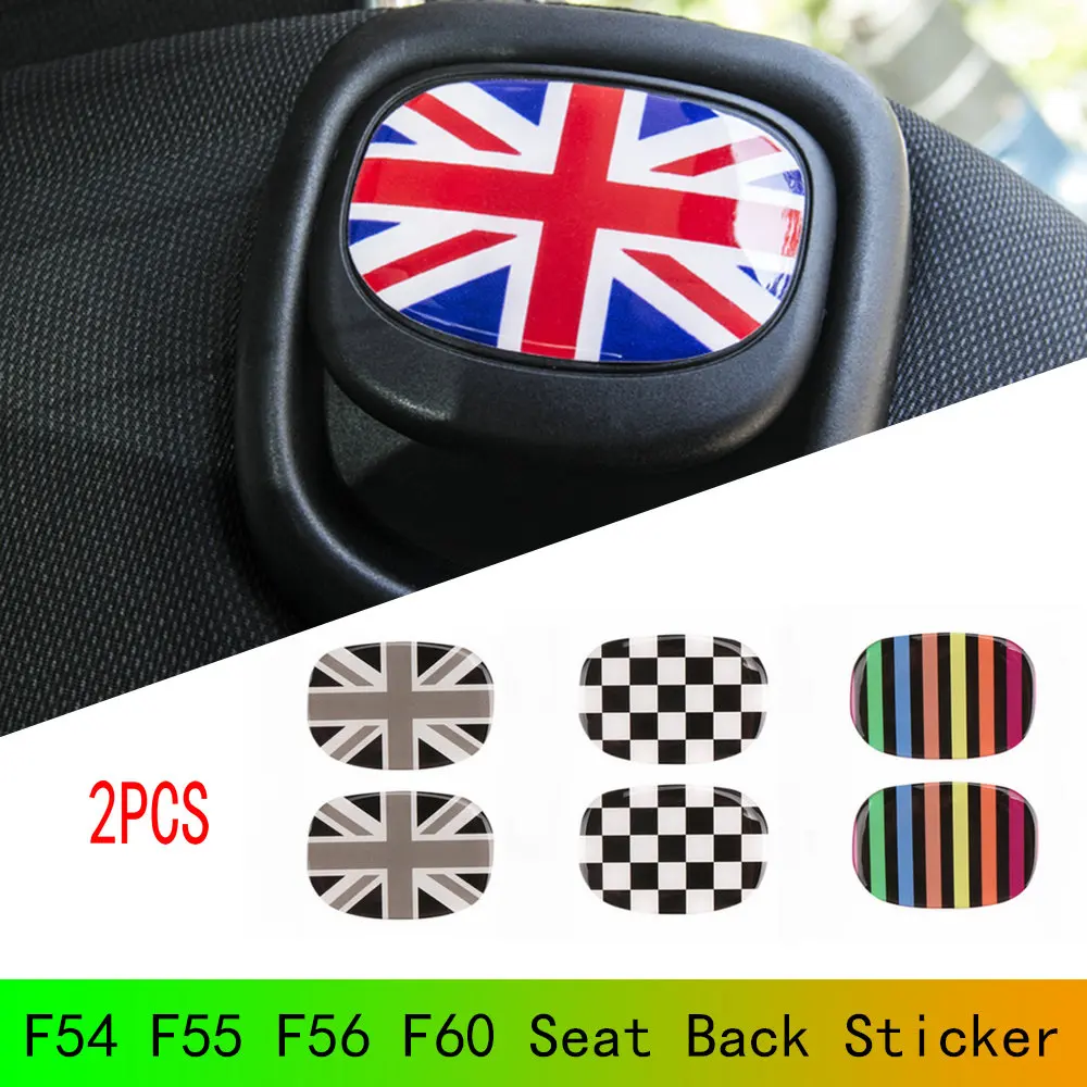 

2 предмета в комплекте, для MINI Cooper F56 F54 F55 F60 стайлинга автомобилей заднего сиденья ручка стикер из эпоксидной смолы интерьера наклейки на ног...