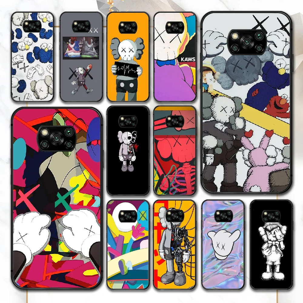 

Cartoon Kaw Trendy Brand Phone Case For Xiaomi Mi Note 10 A3 9 MAX 3 A2 8 9 Lite Pro Ultra black Etui Tpu Hoesjes Fashion Funda