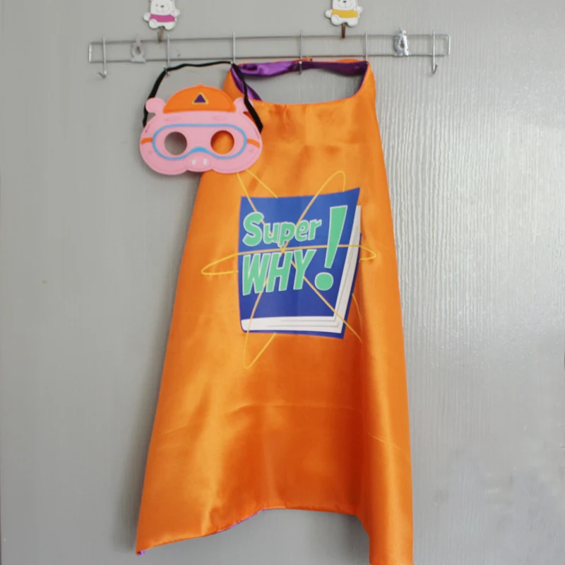Супер Почему Забавные костюмы Wyatt принцесса горошка Косплэй накидки супергероев