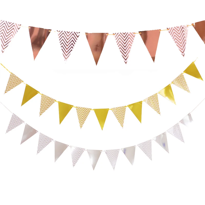 1 Набор сделай сам С Днем Рождения овсянка баннеры Вымпел бумага с Фламинго флаг