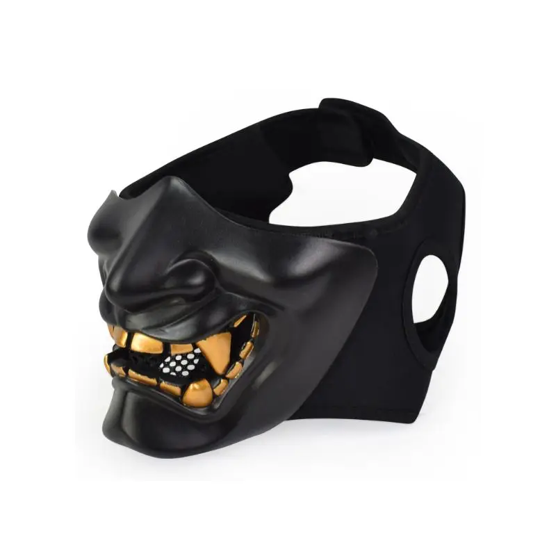 Half Face Mask Cosplay Kabuki Samurai Devil Tactical Halloween Party Festival Prom COS Horror | Игрушки и хобби
