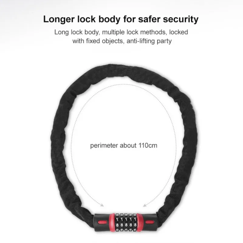 

Bicycle Chain Lock Anti-theft Password Lock 1.5 M