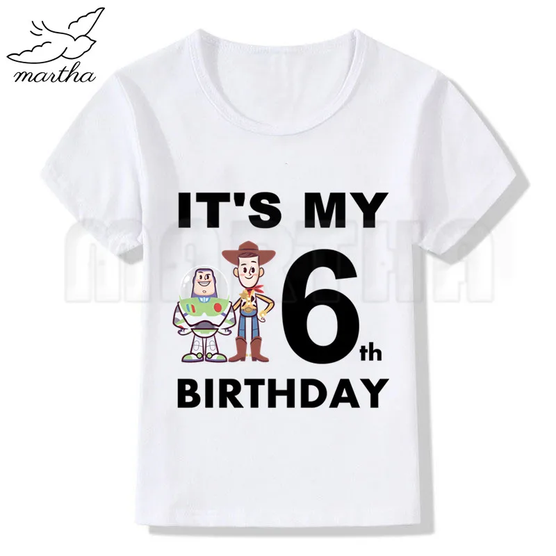 Футболка История игрушек с цифрами на день рождения Детская футболка принтом