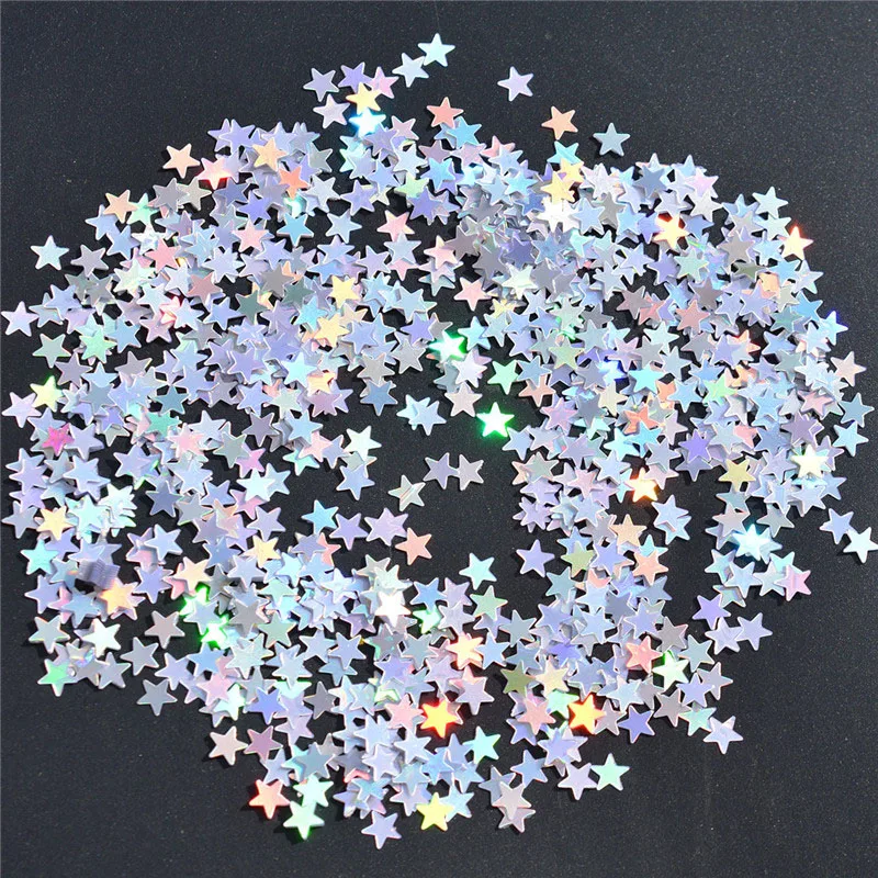 6 мм Переливающаяся блестящая Звезда конфетти золотая для свадьбы Вечеринка стол