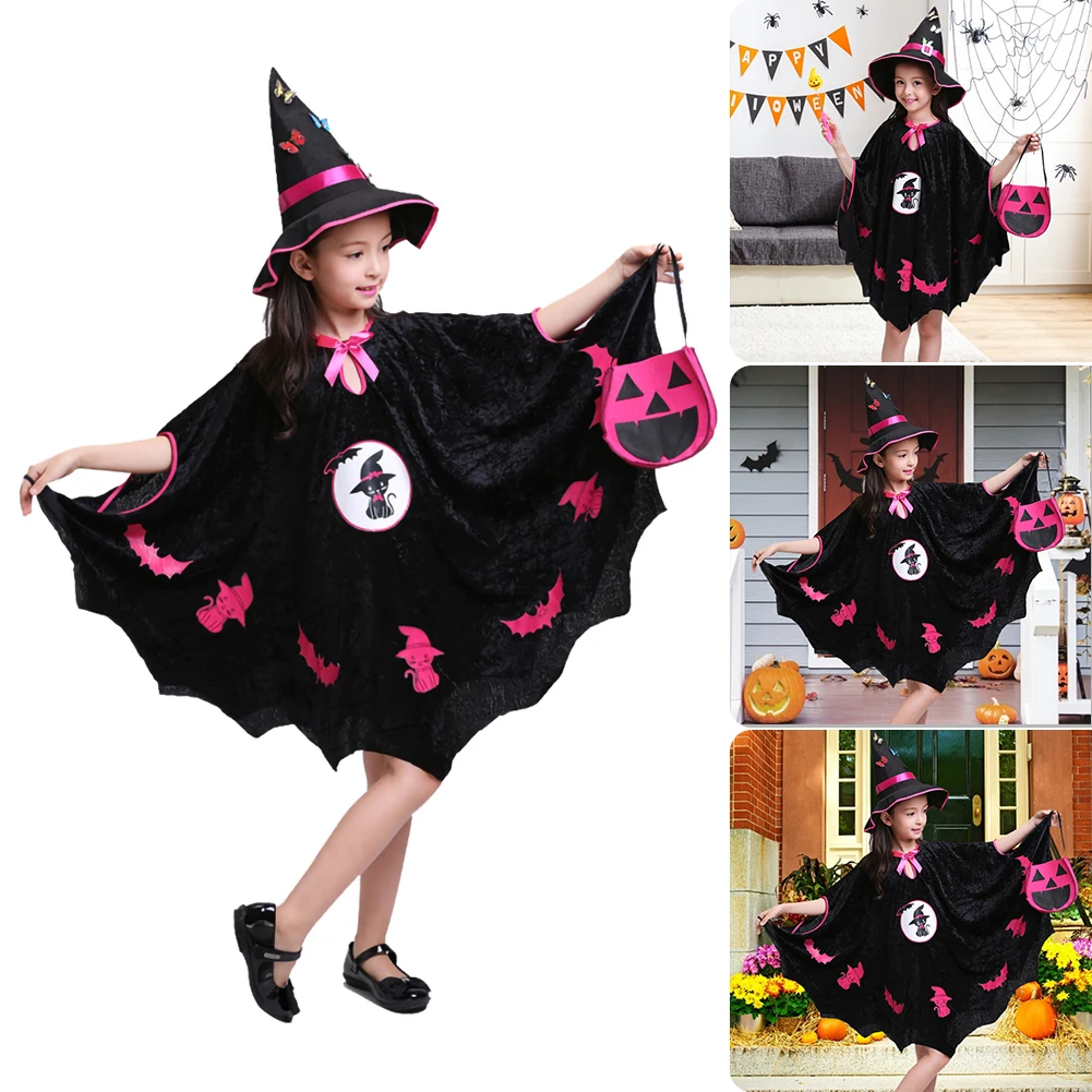 

Black Cosplay Children's Halloween Cosplay Costume Kids Halloween Gift Dress up Prom Dress Girl Elf Suit Skirt 5 sizes