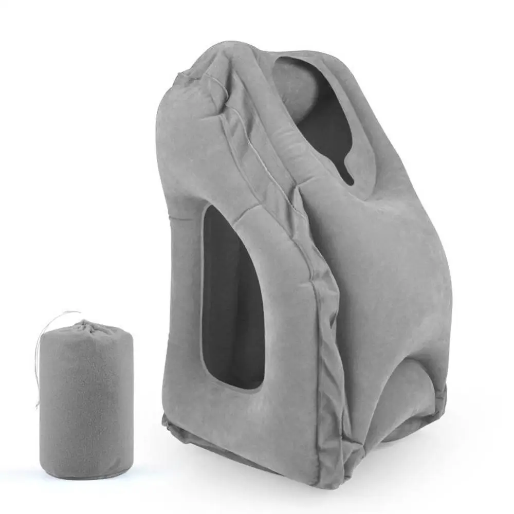 

1Pc Multifunction Inflatable Air Travel Pillow Airplane Office Desk Nap Pillow Back Support Portable Blow Neck Pillow
