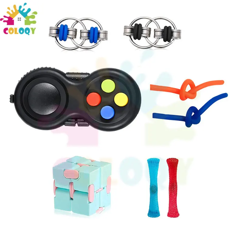 COLOQY 2 Fidget Toys Pop it Sensory Antistress Toy Pack Squishy Squish mallow Decompression Stress Reliever Toy For Adults Kids enlarge