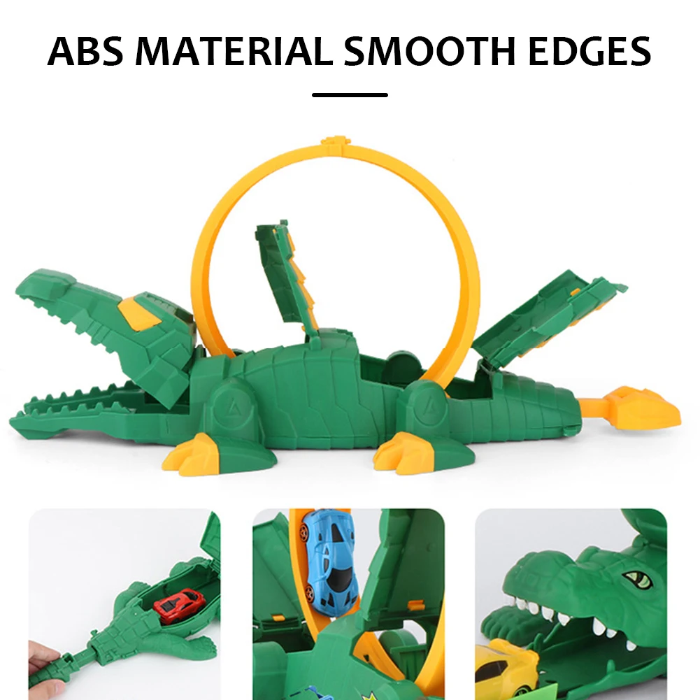 

360 Degree Rail Car Toy Model DIY Animal Track Puzzle Pull Back Kids Mini Car for Children Early Learning Supplies