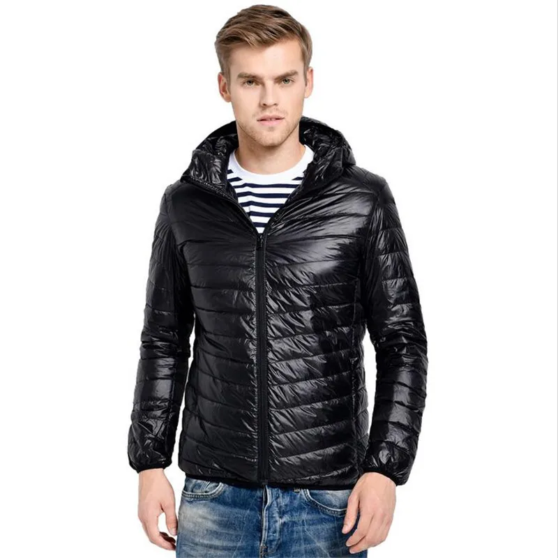 

Fashion Autumn Winter Men Down Jacket Ultra Light Down Jacket Men Windbreaker Feather Jacket Male Lightweight Portable Warm Coat