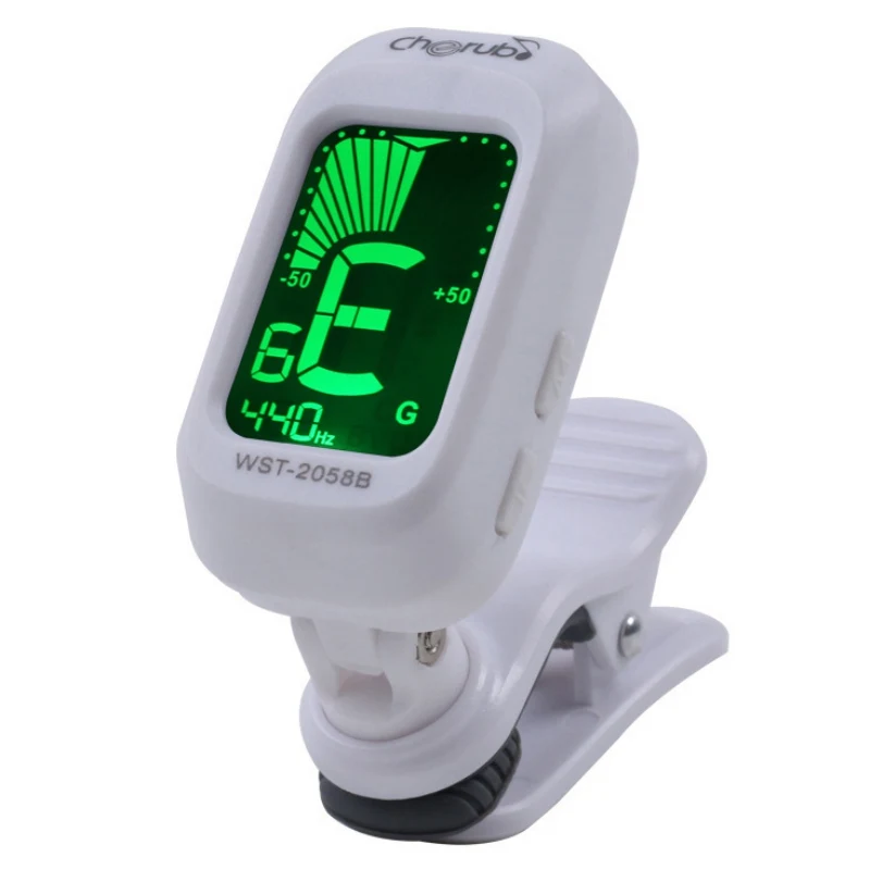 Электрический гитарный тюнер портативный цифровой зажим складной хроматический