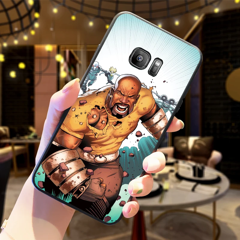 Мягкий силиконовый чехол Marvel's Luke cage для телефона Samsung Galaxy S6 S8 Edge S7 S9 Plus S10 S10E Note 9 8