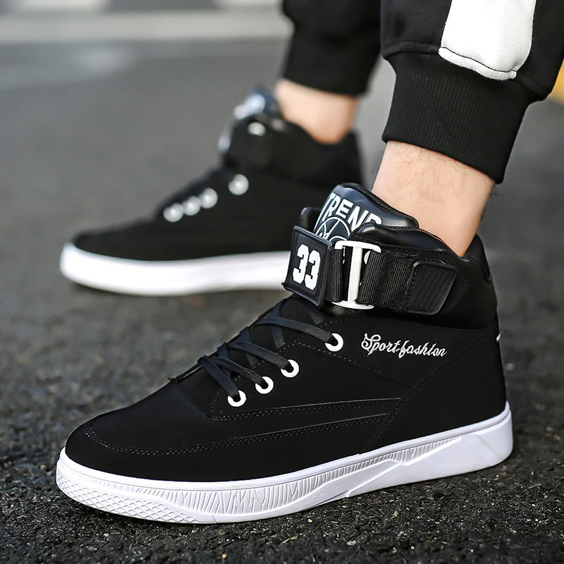 Мужская Высокая обувь для скейтбординга Всесезонная спортивная нескользящая в