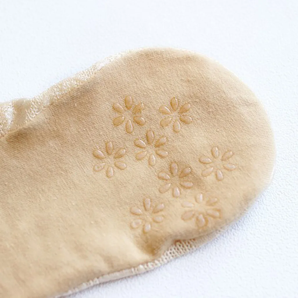 

Women Fashion Cotton Invisible Solid Anti-slip Ankle Socks Lace Women Invisible Socks Girls No Show Comfortable Socks Non-slip