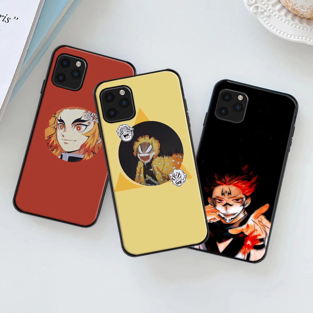 

Demon Slayer Japan Anime Phone Case For iPhone 11 12 13 Pro MAX Mini 6 7 8 6S Plus X XR XS SE 2020 Soft TPU Hot Funda Back Cover