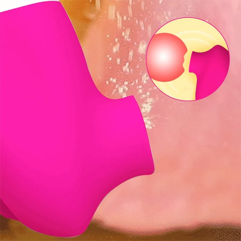 Всасывающий Вибратор на присоске для клитора языка лижущего стимулятора соска