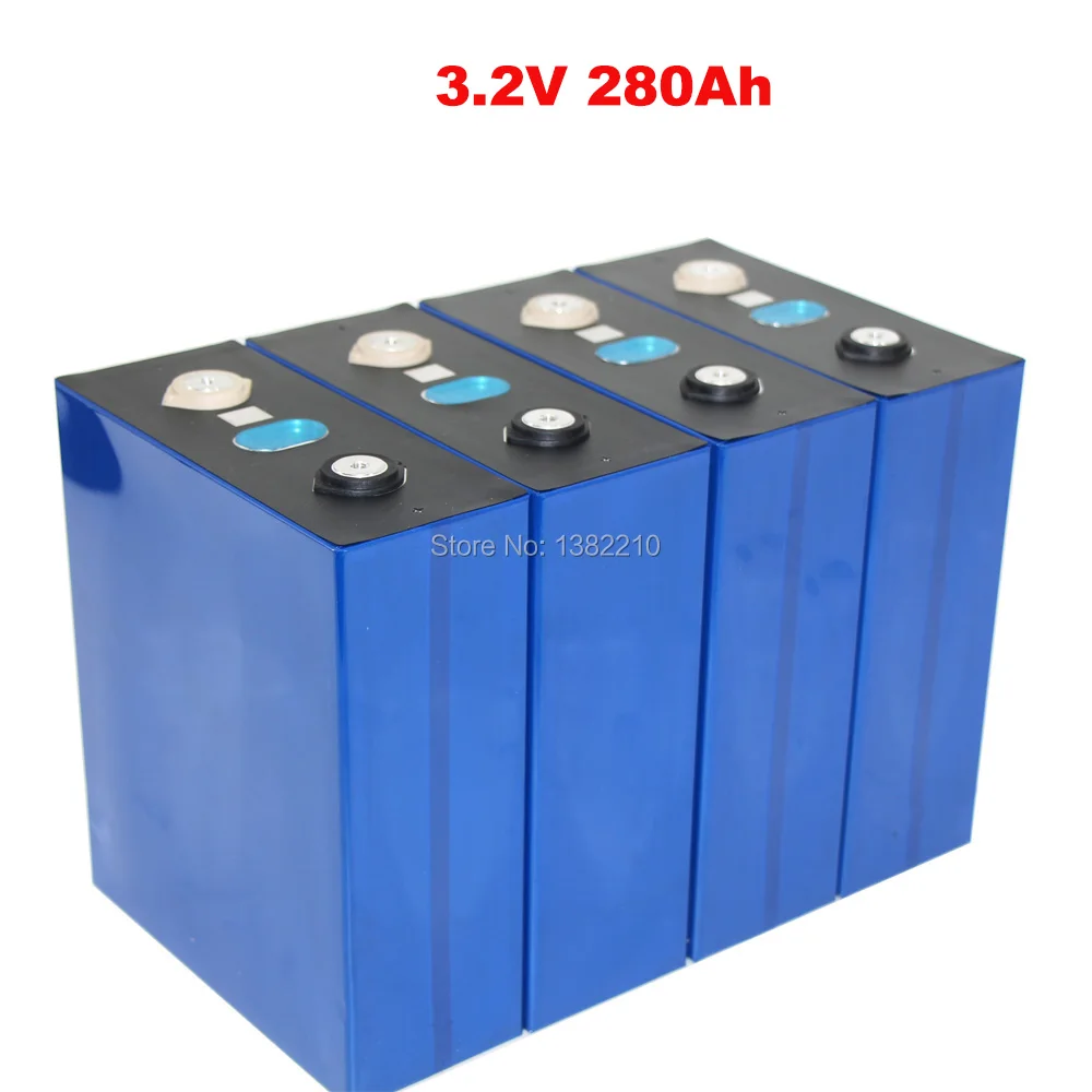 4 шт./лот LiFePO4 3 2 V 280Ah ячейки для 12V Lifepo4 Аккумуляторная домашняя Солнечная энергия с шинами|Перезаряжаемые