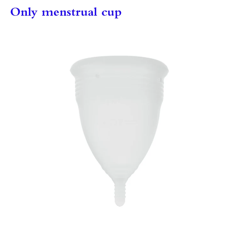 only Transparent cup Женская Гигиеническая продукция, менструальная чашка, медицинская силиконовая копа, менструальная Женская копа, многоразовая силиконовая чашка - Цвет: only Transparent cup
