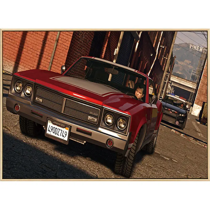 

Hot Game Gta 5 Painting on Canvas Posters and Prints Cuadros Wall Art Pictures For Bedroom Game Room Decorative Picture
