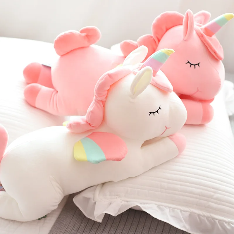 40 см/50 см/60 см/80 cmUnicorn игрушки мягкие чучело и плюшевые единорог лошадка с куклой
