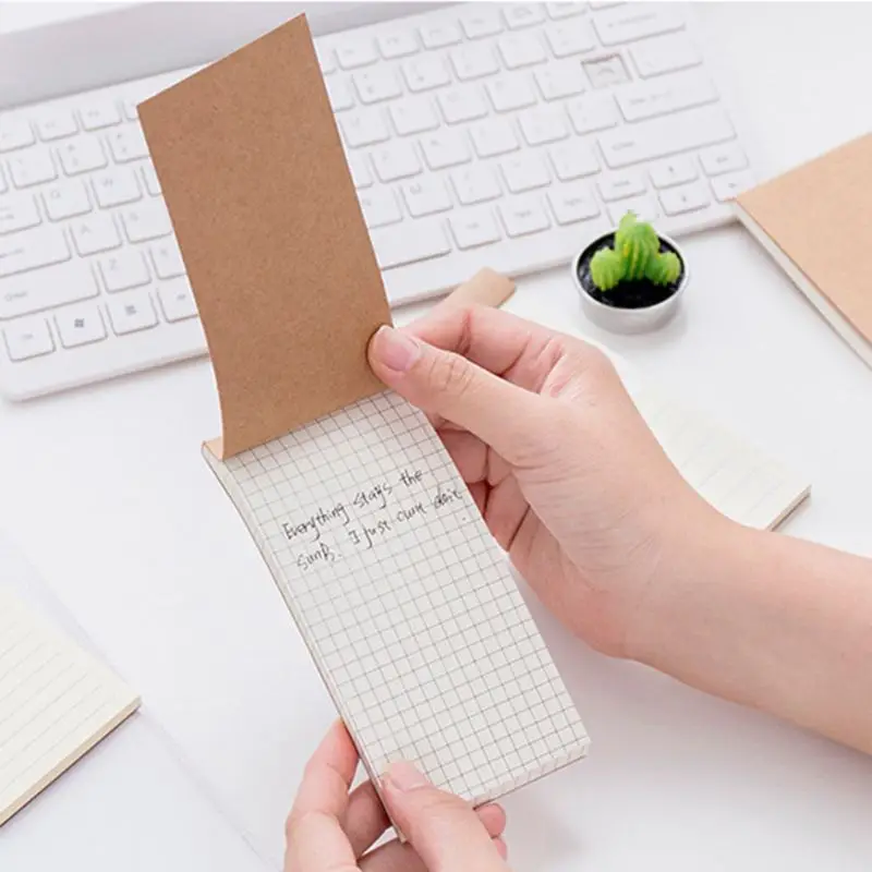 

5pcs Pocket Kraft Paper Memo Pad Notepad Message Notes To Do List Checklist Gift