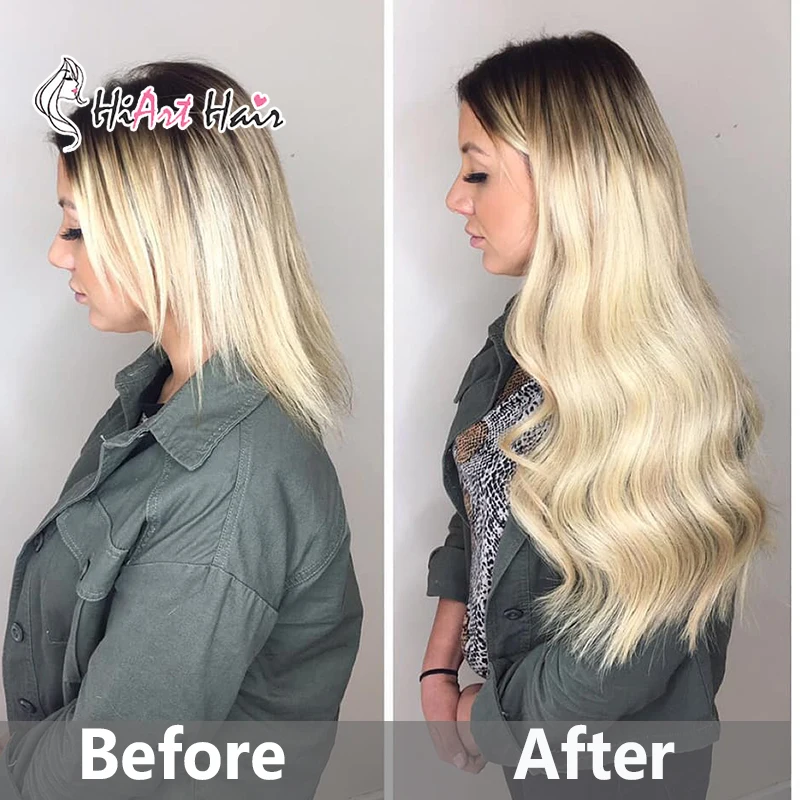 HiArt 0 5 г волосы для наращивания на плоских кончиках человеческие remy салона