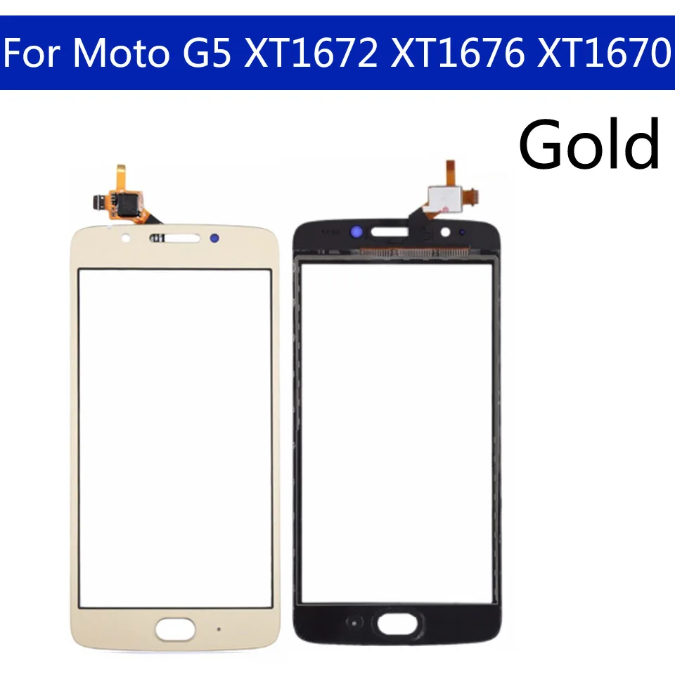 10 шт \ Лот для Motorola Moto G5 XT1672 XT1676 XT1670 сенсорный экран дигитайзер стекло передней