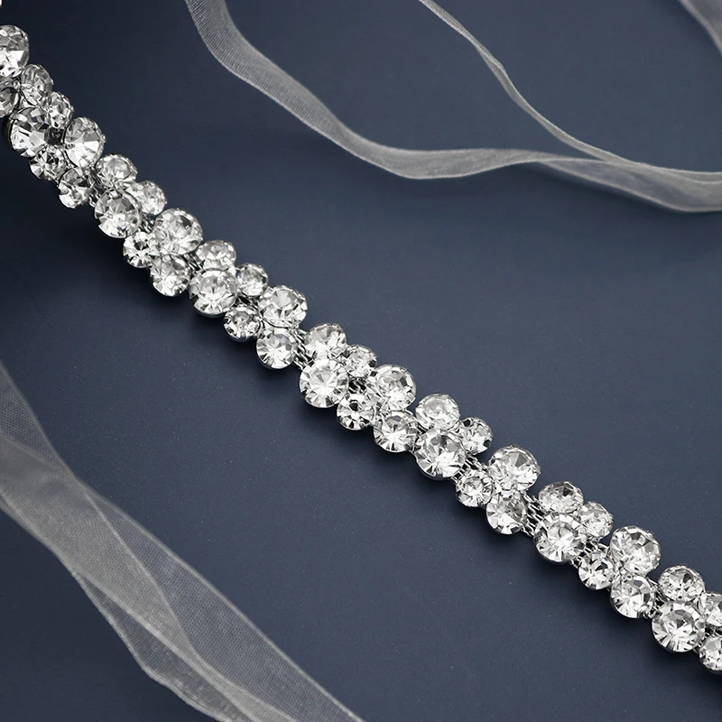 

Miallo Bridal Wedding Accessories Rhinestone Belt for Women Fashion Prom Dress Belts Crystal Ivory White Strass Bride Sash Gifts