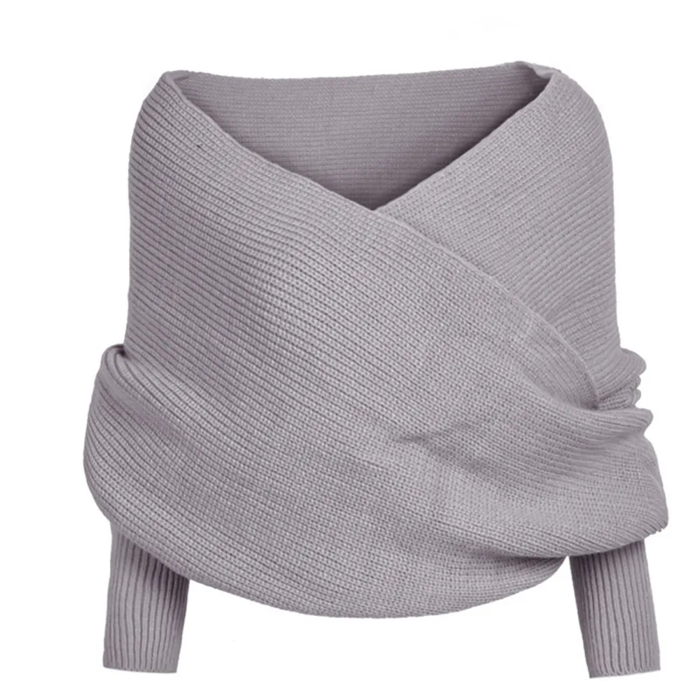 

Women Solid Scarf Sleeve Crochet Knit Long Soft Winter Shawl 2020 spring And winter Men Women All-match Hot Sale top Laides #5B
