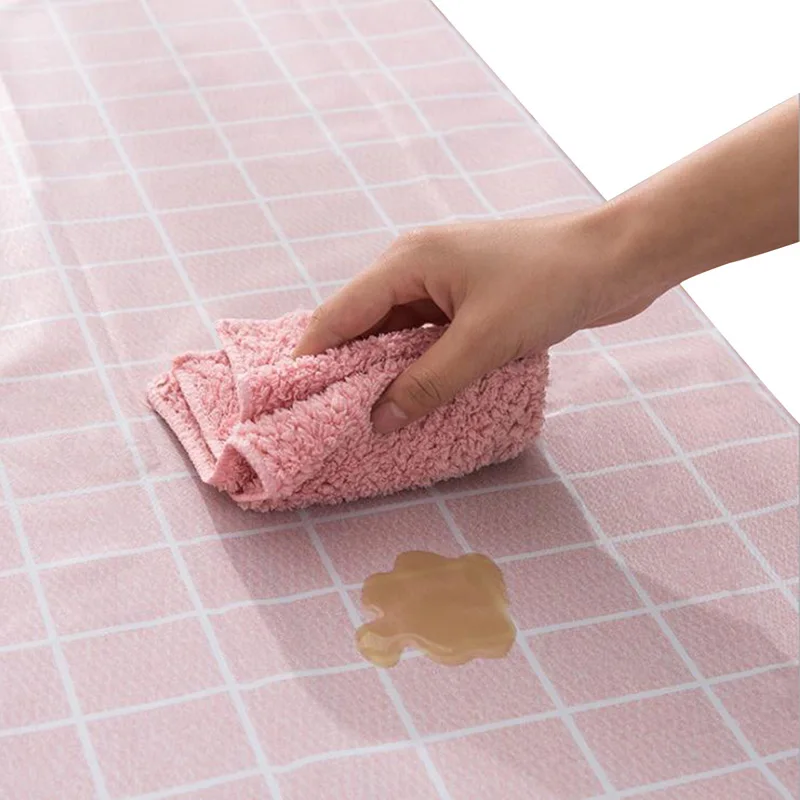 Водонепроницаемая скатерть из ПВХ маслостойкая прямоугольная на стол для