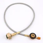 Открытый кемпинг газовая плита пропан Заправка Адаптер газовый бак зарядный адаптер прочная металлическая трубка