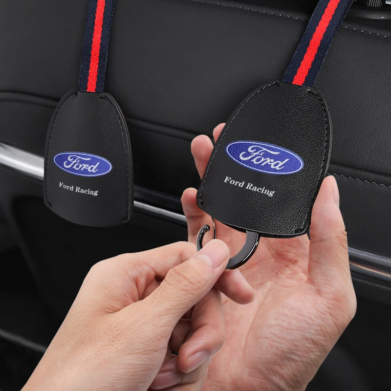 

1/2pcs High-quality Leather Multifunctional Car Seat Back Hooks For Ford Kuga Fiesta Focus Mondeo Mk1 Mk2 Mk3 St Ranger C Max 2