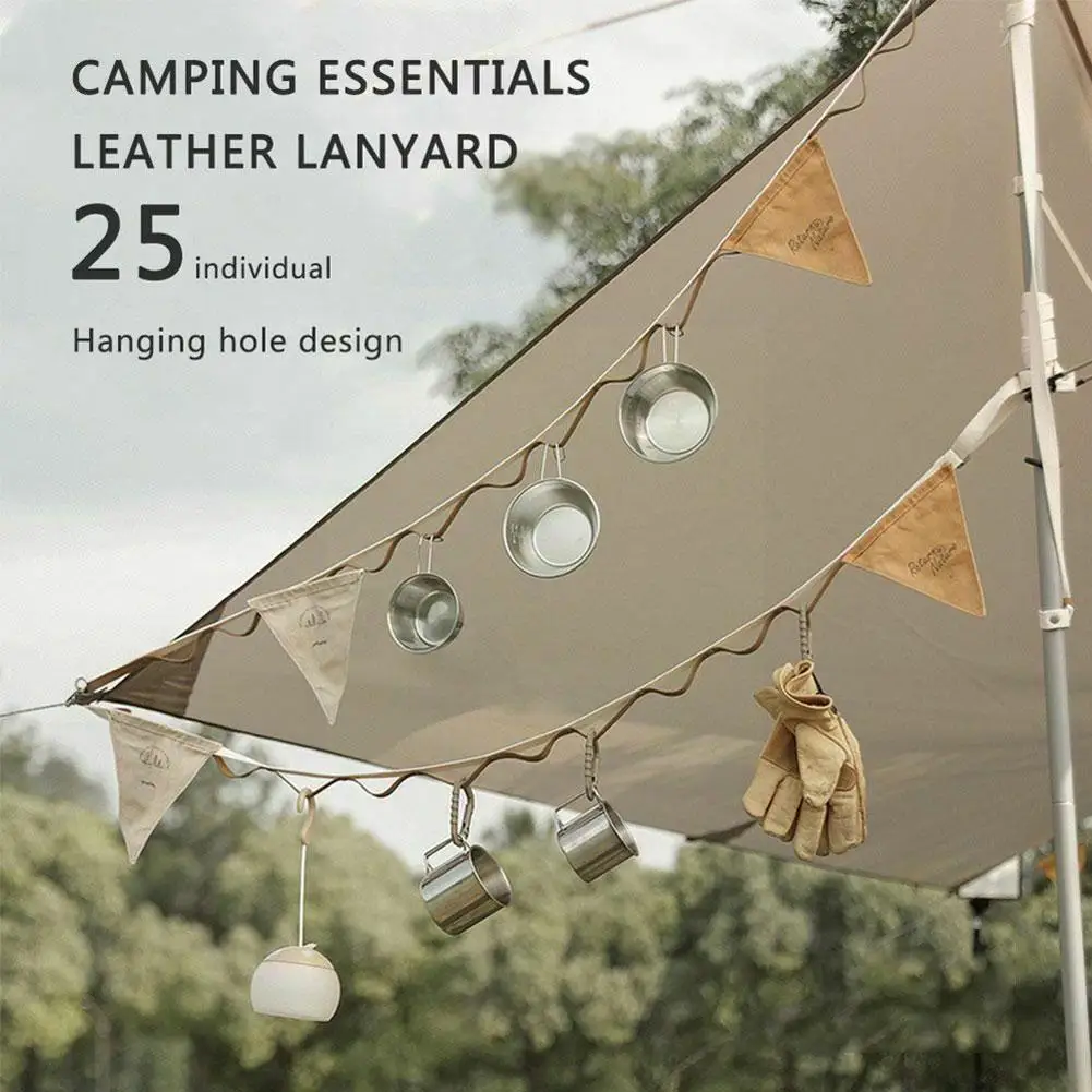 

Удлиненная веревка для кемпинга, из искусственной кожи, для походов и пешего туризма