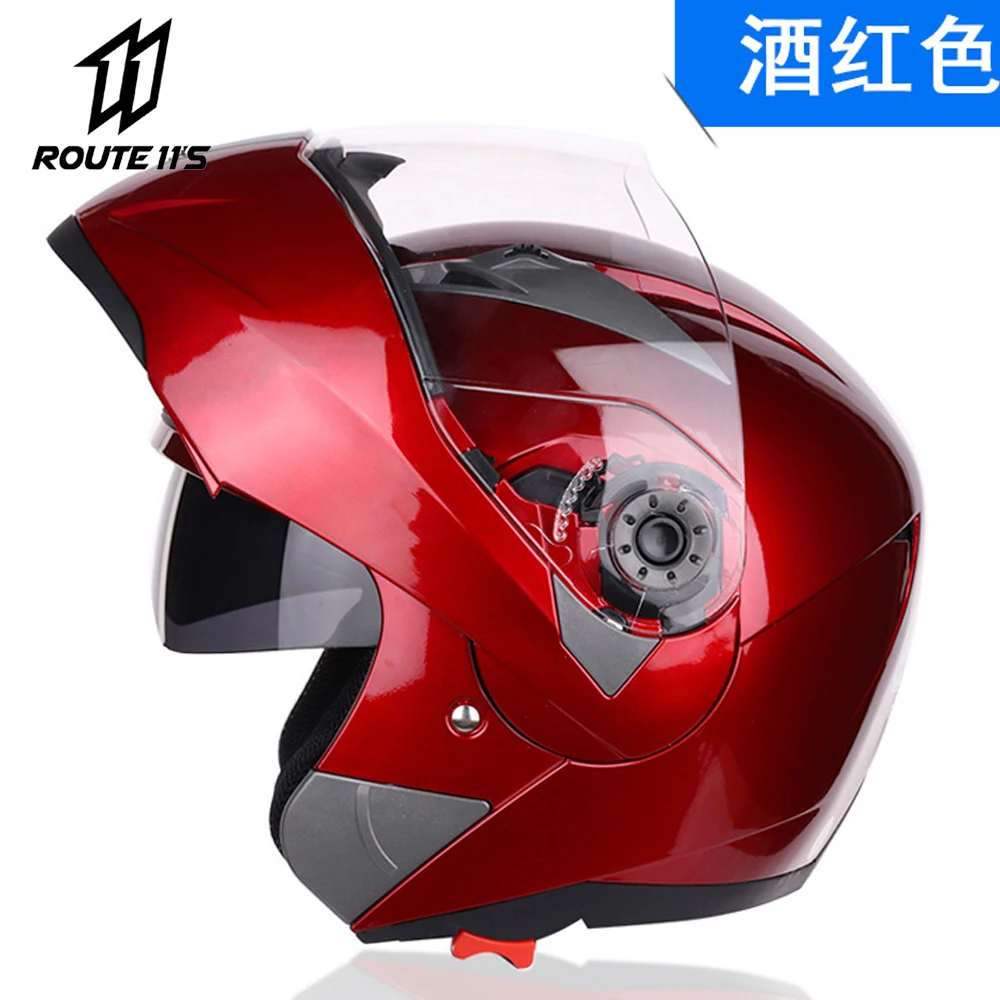 

Электрический мотоциклетный шлем JIEKAI, защитный шлем на все лицо с двумя линзами для мужчин и женщин