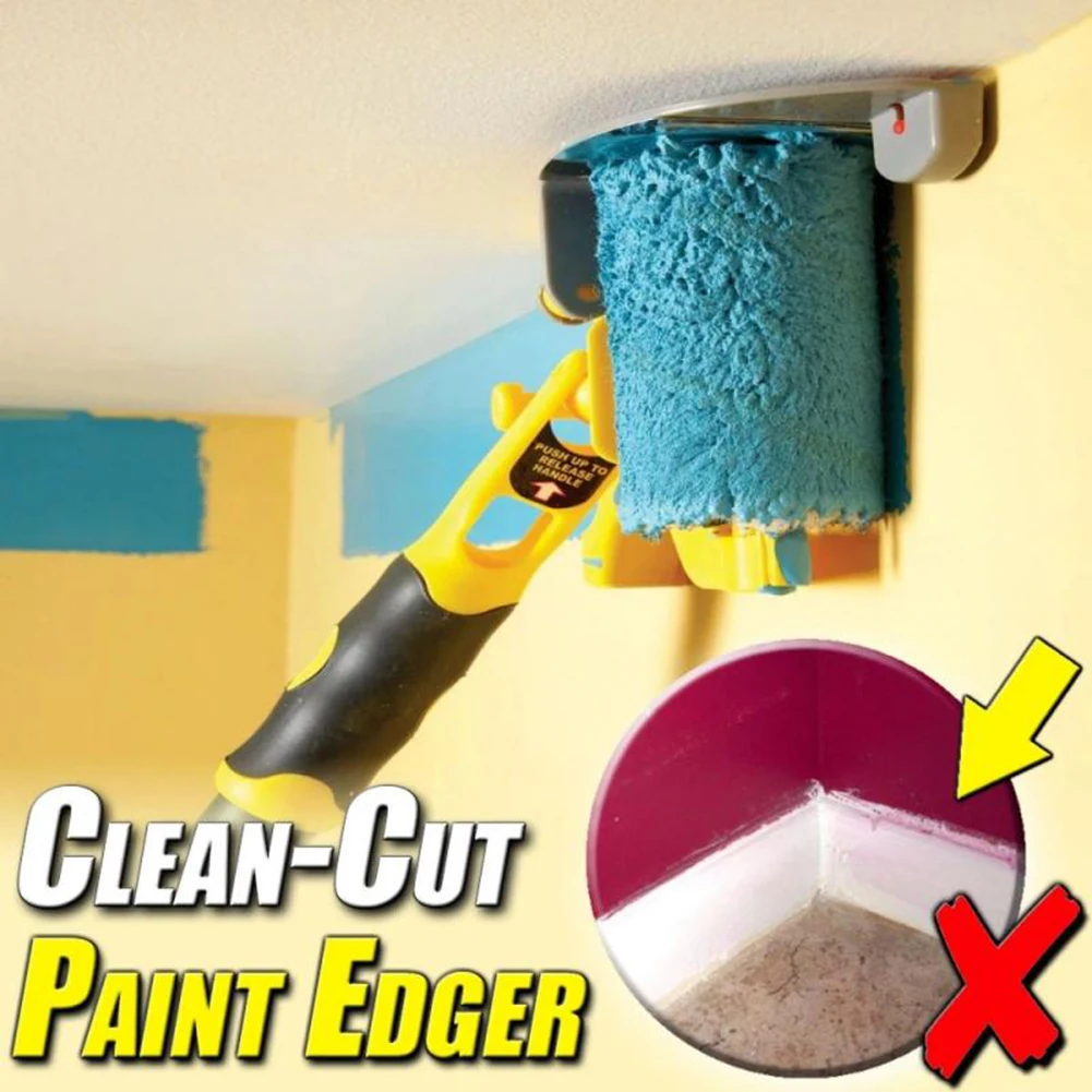 

Clean-Cut Paint Edger Roller Brush Wall Ceiling Baseboard Painting Edging Tool Home Roller Paint Brush for Wall