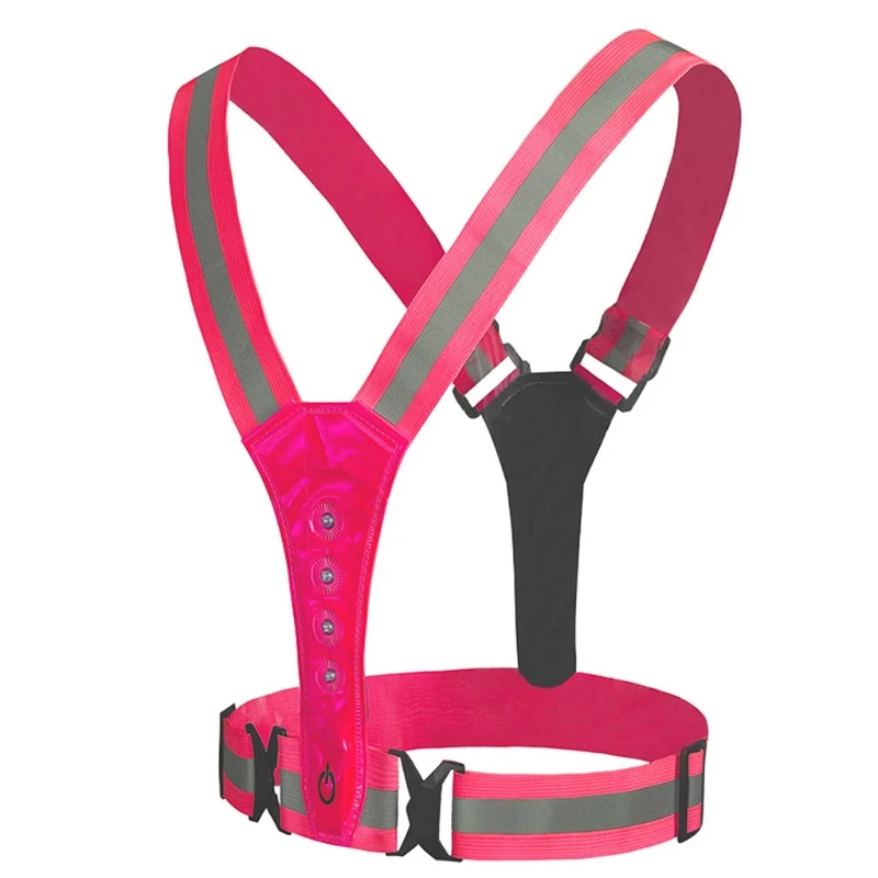 High Visibility Vest with LED Reflective Stripes Waistcoat Safety，Safety Gear Accessories | Спорт и развлечения