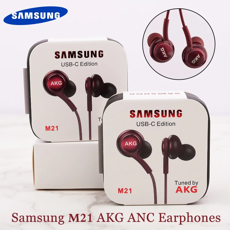 Оригинальные наушники SAMSUNG AKG ANC A51 M21 наушники-вкладыши типа c с микрофоном