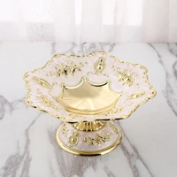 european style embossed fruit tray zinc alloy non slip decorative snack plate table supplies