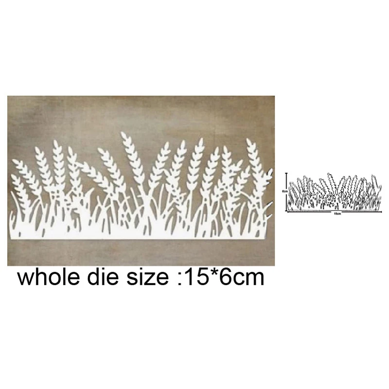 

Metal Cutting Dies Wildflowers Wheat Border die cut DIY Scrapbooking dies Stamp Craft dies Handmade Card Punch Art Cutter Dies