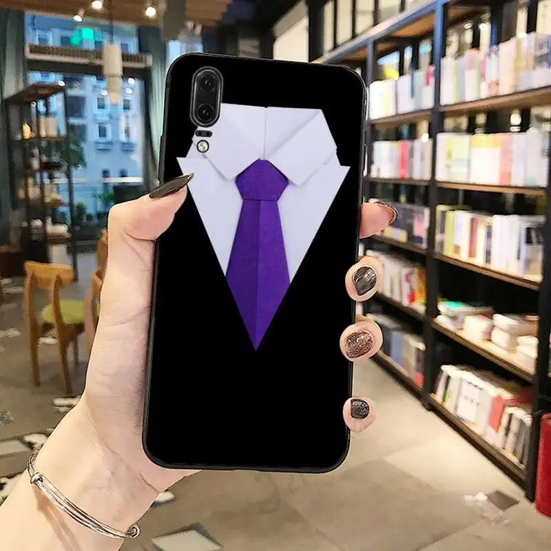 

Men suit shirt tie Phone Case For Huawei honor Mate P 10 20 30 40 Pro 10i 9 10 20 8 x Lite