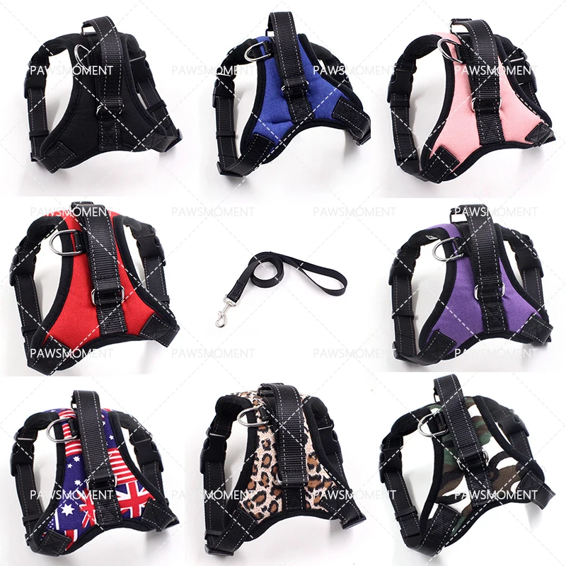 

Nylon Dog Adjustable Harness Vest French Bulldog Harness Puppy Small Medium Dogs Accessories Cats Harness For Chihuahua Walking