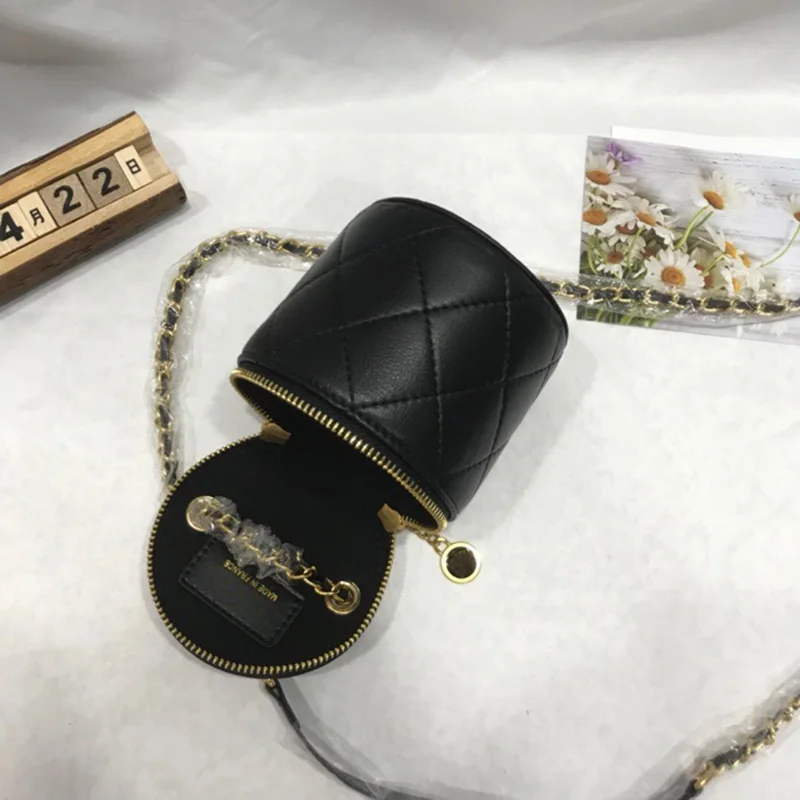 

Luxury Brands 2021 Fashion Lady Bag Cylinder Shoulder Bag Genuine Leather Bucket Bag Hot Sale Messengers Bag Free Shipping