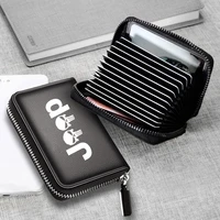 car genuine leather bag driver license business card holder wallet for jeep renegade compass patriot wrangler grand cherokee