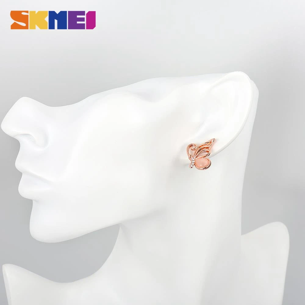 

SKMEI Animal Butterfly Earrings Classic Fashion Butterfly Lady Ear Stud Romantic Women Jewellery PE1070