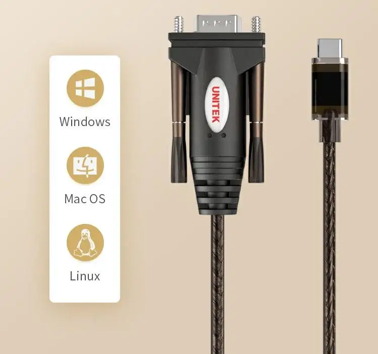Адаптер типа C к последовательному кабелю USB3.1 DB9 RS232 COM конвертер 1 5 м|serial cable|db9 rs232db9