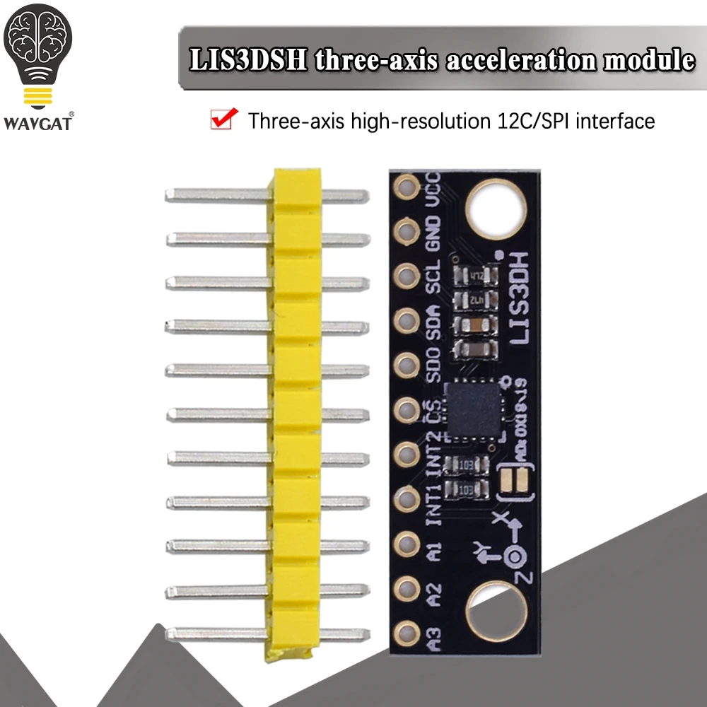 Треххосевой датчик температуры ускорения LIS3DH три конвертера модуль