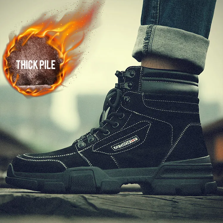 OSCO/мужские ботинки из натуральной кожи сезон осень зима ботильоны модная обувь